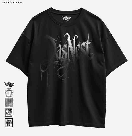 "Schatten" Oversize T-Shirt | Limitierte Auflage 3/8 – Exklusives Halbtonraster-Design (Unikat)