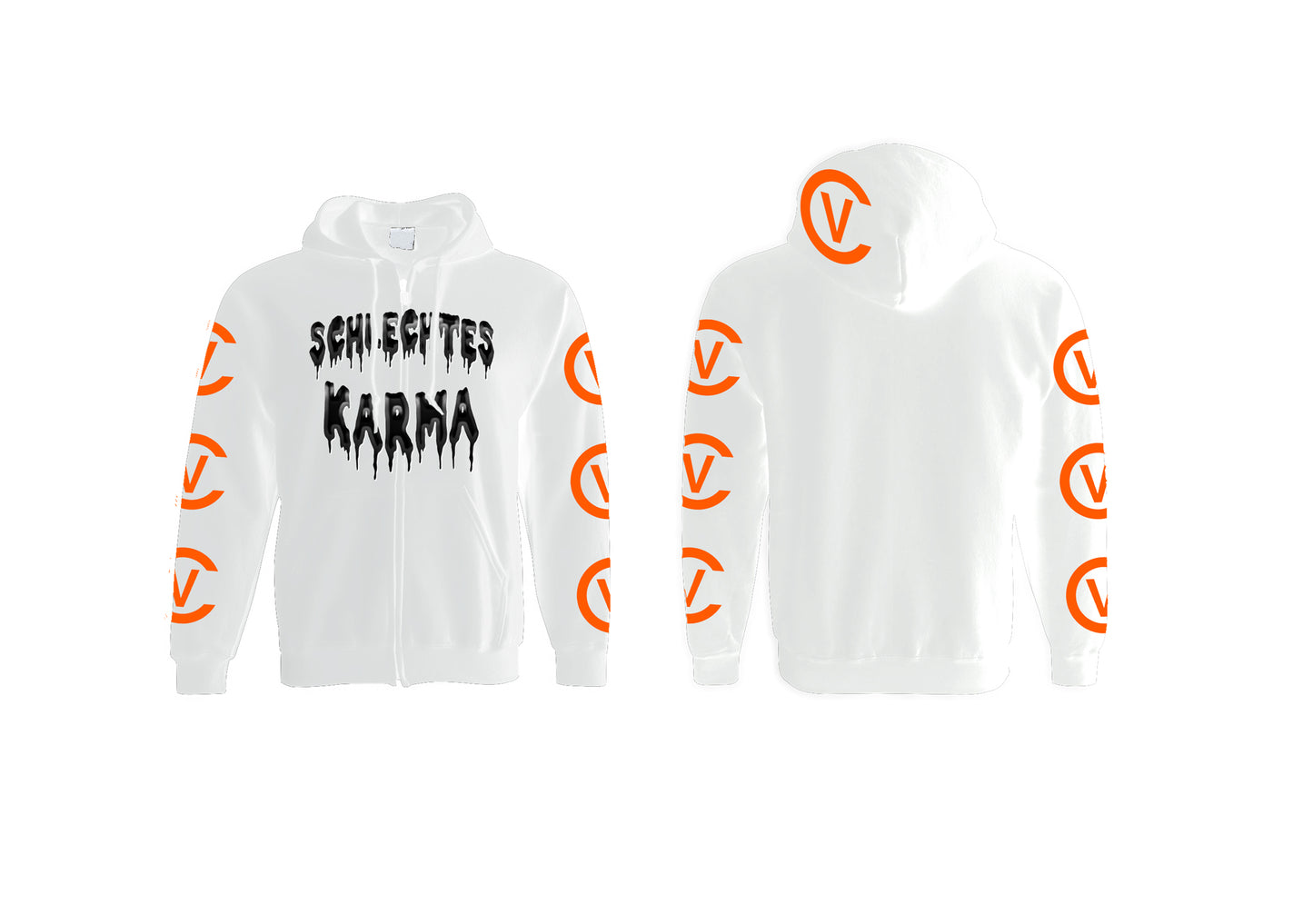 'SK Medicine' - ZIP HOODIE [weiß]