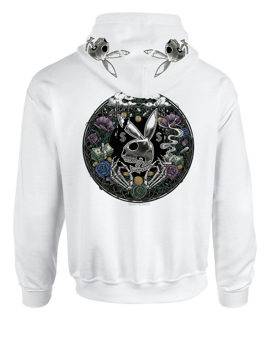 'Chrome Bunny' - ZIP HOODIE 2 [weiß]